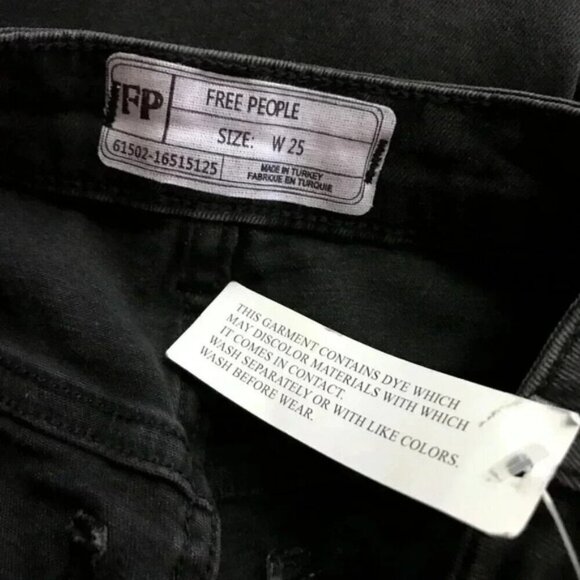 FREE PEOPLE Frayed Skinny Jeans Size 25 - Picture 6 of 10